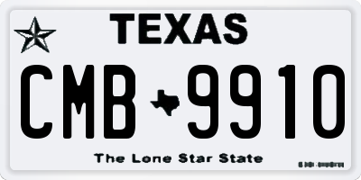 TX license plate CMB9910