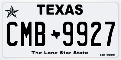 TX license plate CMB9927