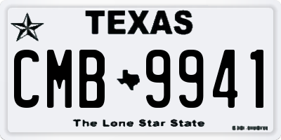 TX license plate CMB9941