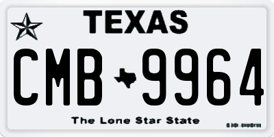 TX license plate CMB9964