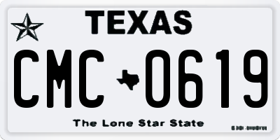 TX license plate CMC0619