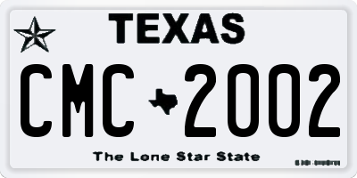 TX license plate CMC2002