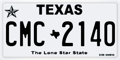 TX license plate CMC2140