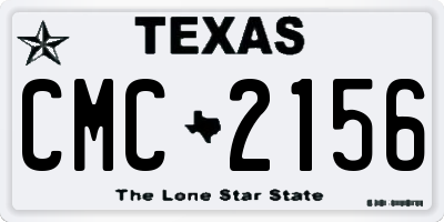TX license plate CMC2156