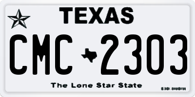 TX license plate CMC2303