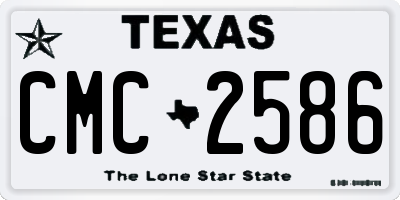 TX license plate CMC2586