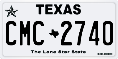 TX license plate CMC2740