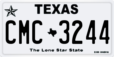 TX license plate CMC3244