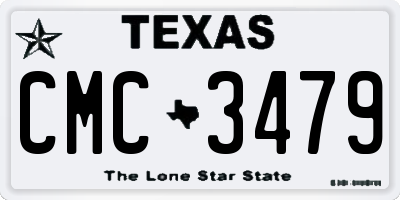 TX license plate CMC3479