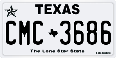 TX license plate CMC3686