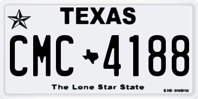TX license plate CMC4188