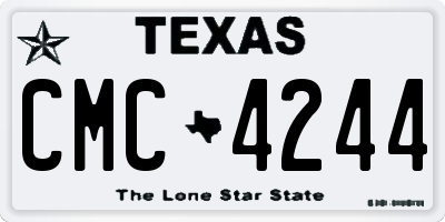TX license plate CMC4244