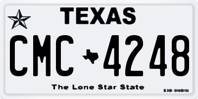 TX license plate CMC4248