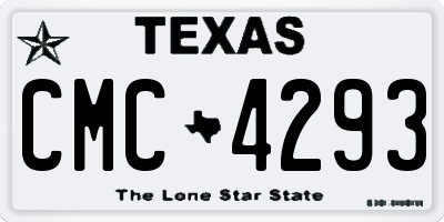TX license plate CMC4293