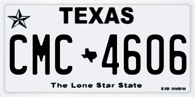 TX license plate CMC4606