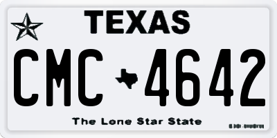 TX license plate CMC4642