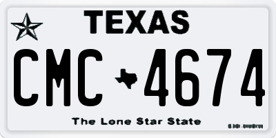 TX license plate CMC4674
