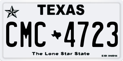 TX license plate CMC4723