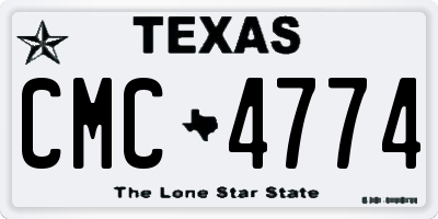 TX license plate CMC4774