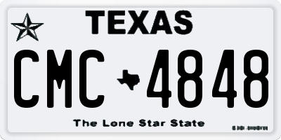 TX license plate CMC4848
