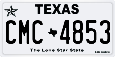 TX license plate CMC4853