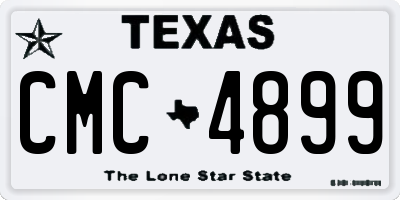 TX license plate CMC4899