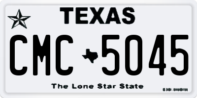 TX license plate CMC5045