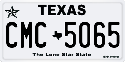 TX license plate CMC5065