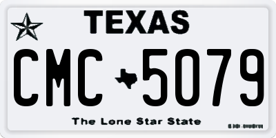 TX license plate CMC5079