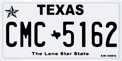 TX license plate CMC5162