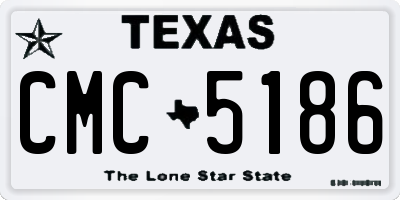 TX license plate CMC5186