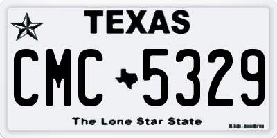 TX license plate CMC5329