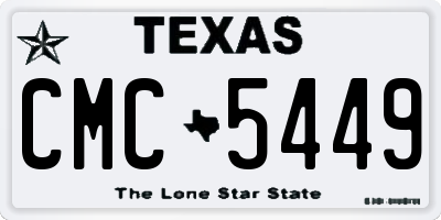TX license plate CMC5449