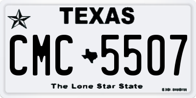TX license plate CMC5507