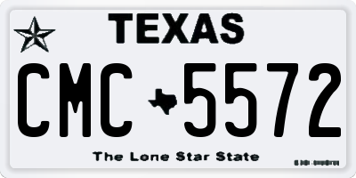 TX license plate CMC5572