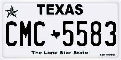 TX license plate CMC5583