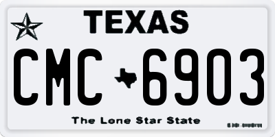 TX license plate CMC6903