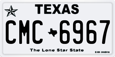 TX license plate CMC6967