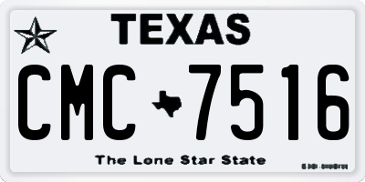 TX license plate CMC7516