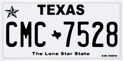 TX license plate CMC7528