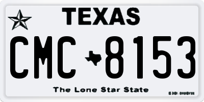 TX license plate CMC8153