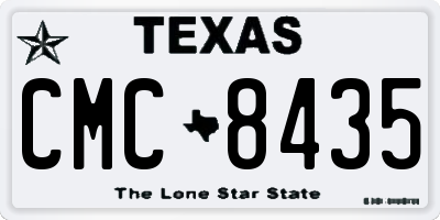 TX license plate CMC8435