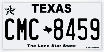 TX license plate CMC8459