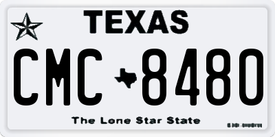 TX license plate CMC8480