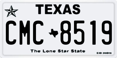 TX license plate CMC8519