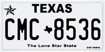 TX license plate CMC8536