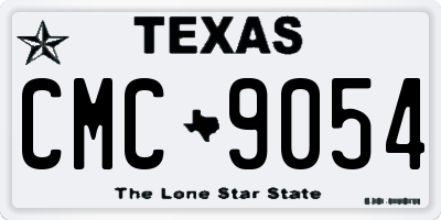 TX license plate CMC9054