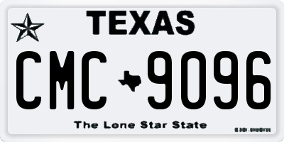 TX license plate CMC9096