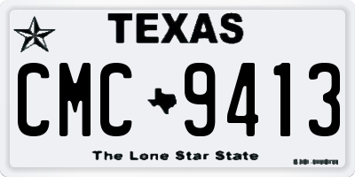 TX license plate CMC9413