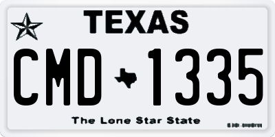 TX license plate CMD1335
